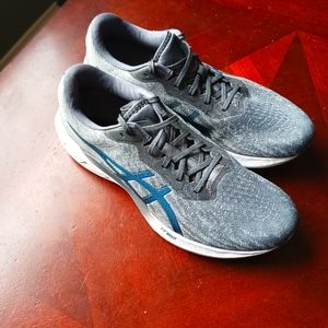 ASICS Dynablast 2 Mens 10 Grey/Blue Running,  Active Knit Shoes